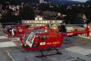 Der erste Ambulanzhelikopter mit zwei Turbinen: Bölkow BO 105 C