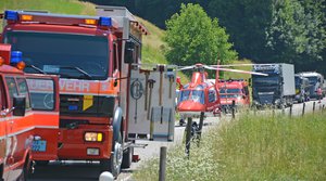 Camion dei pompieri durante un missione