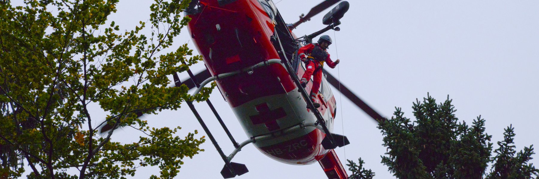 Windenaktion mit Helikopter