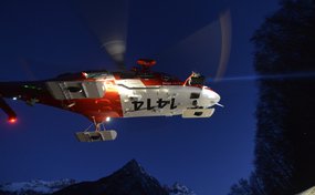 L'intervento è stato impegnativo a causa del forte vento e del buio.