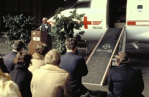  Christening of the Challenger CL-600 HB-VFW in honour of Fritz Bühler