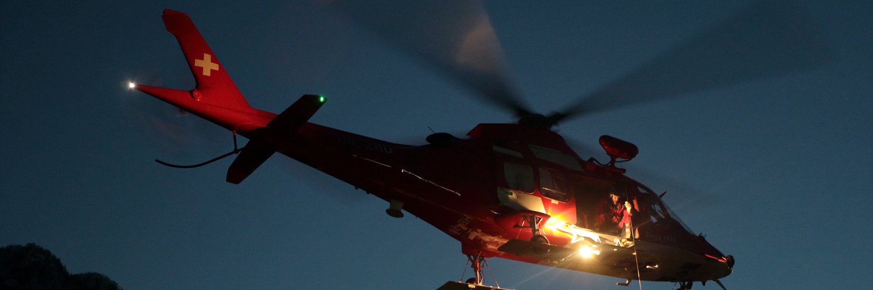 Einsatz Rettungswinde in der Nacht