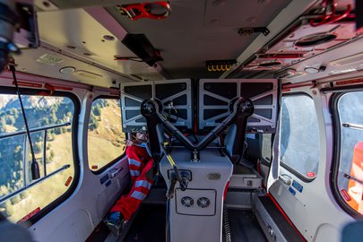 Suchkonsole im Helikopter