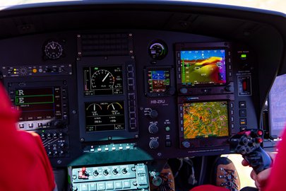Il cockpit dell'H125