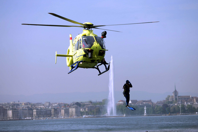 EC135 sul lago di Ginevra