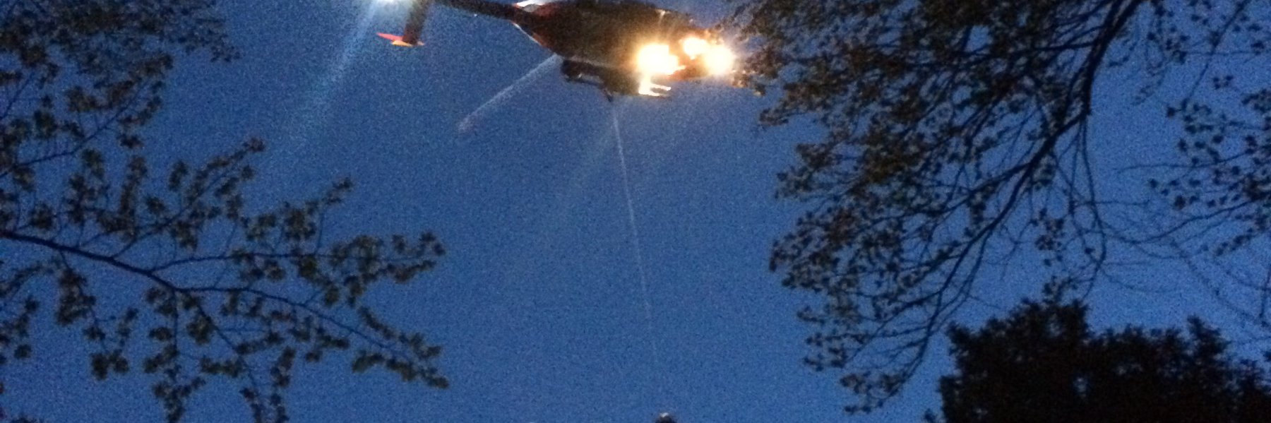 Treuillage de nuit à l'aide du phare spectrolab