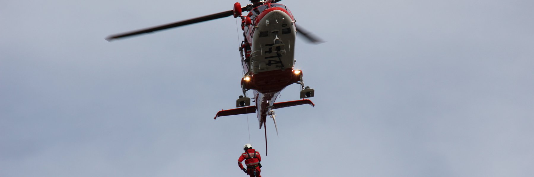 Die Rettungswinde kam am Wochenende oft zum Einsatz