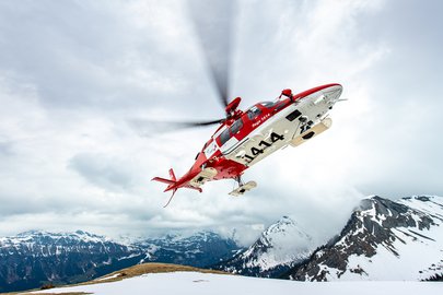 An Agusta Westland Da Vinci helicopter in the air