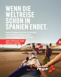 Inserat mit Ambulanzjet