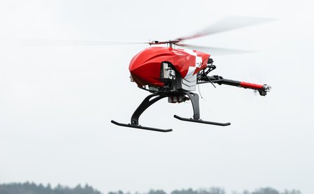 Rega-Drohne im Flug