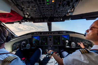 Das Cockpit vom Challenger 650