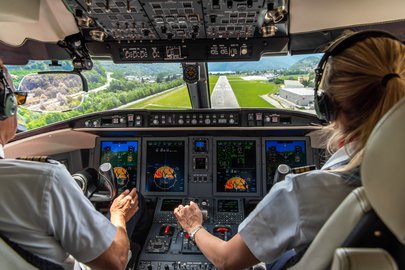 Cockpit des Challenger 650