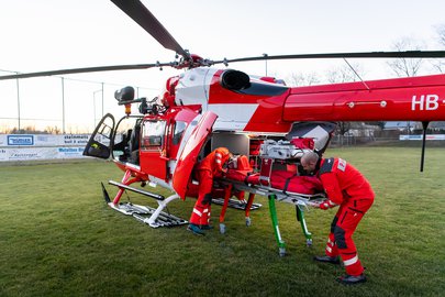 H145 con l'equipaggio