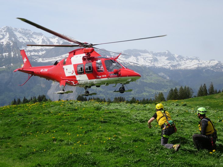 Helikopter im Anflug