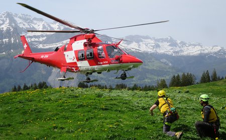 Helikopter im Anflug