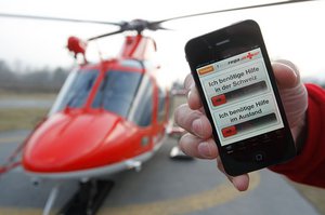 Die Notfall-App der Rega unterstützt die Alarmierung