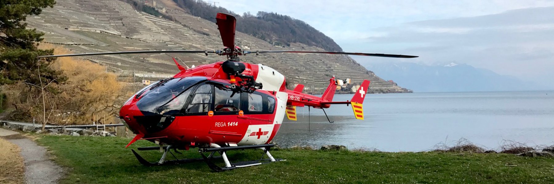 Hélicoptère EC 145 de la base Rega de Lausanne