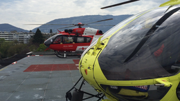 Gemeinsamer Helikoptereinsatz der Rega-Basis Lausanne und -Partnerbasis Genf