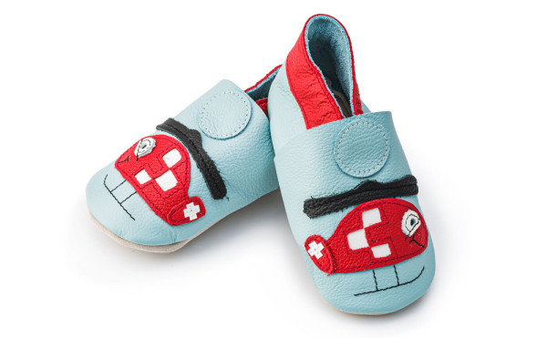 Leather slippers for babies and toddlers (12-18 months), to the enlarged image