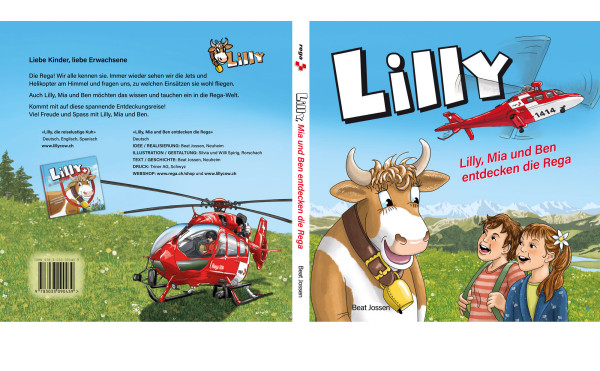 Livre «Lilly, Mia und Ben entdecken die Rega» (allemand), pour agrandir l'affichage