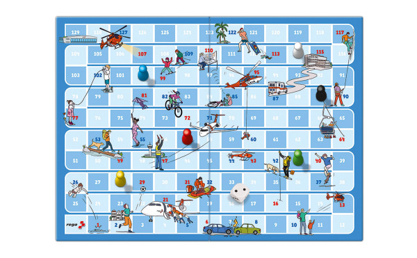 Snakes and ladders, to the enlarged image