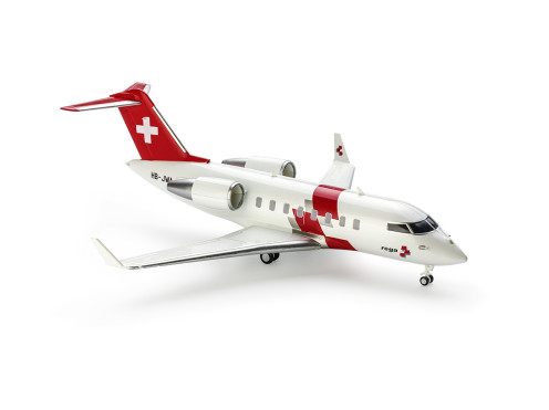 Jet Challenger 650, modello in scala 1:100, presentazione ingrandita